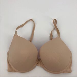 PINK Victorias Secret Wear Everywhere Push-Up Bra 32D Nude Beige‎ Cream